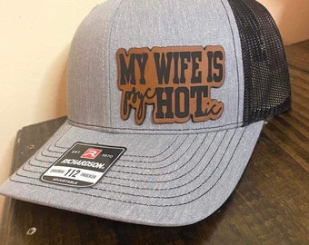 My wife is  leather patch Richardson 112 hat