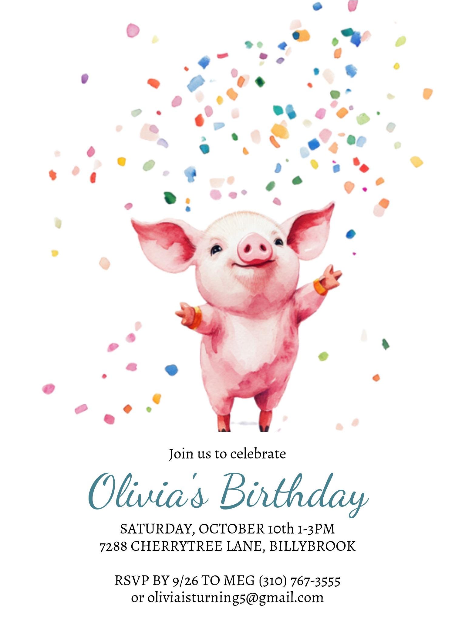 Peppa Happy Birthday - Etsy, image size:1500x2100