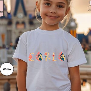 Flower Alphabet Shirt, ABC Shirt, Alphabet T-Shirt, Teacher Shirt, Alphabet Letter Name T-Shirt, Custom Name Shirt