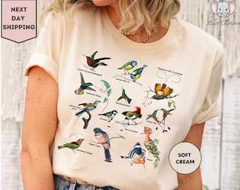 Bird Shirt For Her, Bird Animal Shirt, Gift For Bird Lover, Shirt For Bird Lovers, Birds Shirt, Bird Lover Shirt