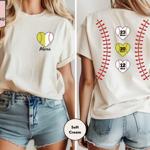 Custom Baseball Name And Number 2 Sided Shirt, Personalized Baseball Shirt, Baseball Mom Shirt, Game Day Shirt