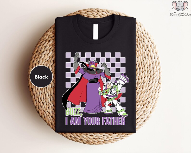 a black t - shirt with an image of cartoon characters on it