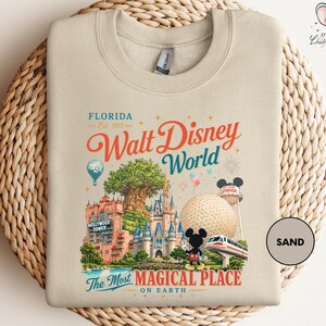 Walt Disney World Shirt, Vintage Magic Kingdom Epcot Hollywood Studios Animal Kingdom Shirt, Family Vacation Matching Disneyworld Tee imagem 3