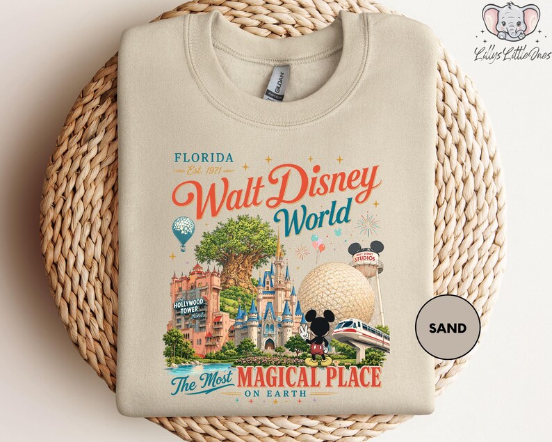 Walt Disney World Shirt, Vintage Magic Kingdom Epcot Hollywood Studios Animal Kingdom Shirt, Family Vacation Matching Disneyworld Tee imagem 3