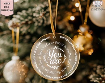 Adorno "Eres Inspiración", Adorno con Versículo Bíblico, Idea de Regalo Cristiano, Regalo con Versículo Bíblico Inspirador, Regalo de Navidad para Cristianos