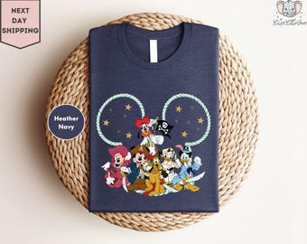All Characters Disney Pirates Shirt, Yo Ho Yo Ho A Pirate's Life for Me Mickey & Friends Disney Cruise Shirt, Disney Trip Tee