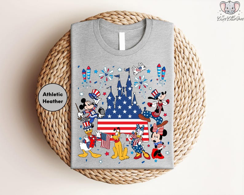 Mickey and Friends 4th July 2026 Shirt, Disney Independence Day Tee, Disneyland Family, Walt Disney World T-shirt image 2