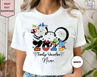 2025 Custom Name Disney Family Vacation Shirt, Disney Family Matching Shirt, Disney Trip, Disneyworld Matching Shirt