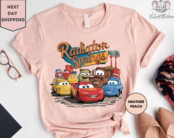 Retro Radiator Springs Cars Movie Shirt, Lightning McQueen Shirt, Cars Movie Disney Shirt, Disney Family Trip Shirt