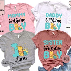 Disney Winnie The Pooh Birthday Shirt, Pooh And Friends Shirt, Birthday Family Matching Shirt, Birthday Party Gifts