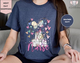 Disney Magical Castle T-Shirt, Disney Nurse Shirt, Disneyland Nurse Gift, Nurse's Day 2024 T-Shirt, Nurse Shirt
