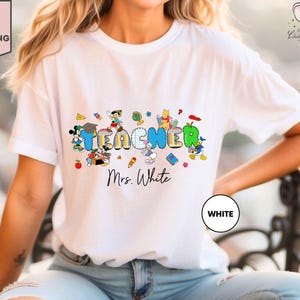 Disney Teacher Shirt, Mickey Teacher Gifts, Kindergarten Teacher T-Shirt, Disneyland Elementary Teacher Tee, Minnie Teacher Life