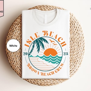 Isle Beach Crew Shirt 2025, Custom Family Vacation T-Shirt, Retro Beach Trip Tee, Matching Group Summer Shirts
