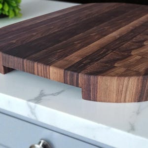 End Grain Walnut Cutting Board – Thick Butcher Block Style | Handmade Wood Chopping Board