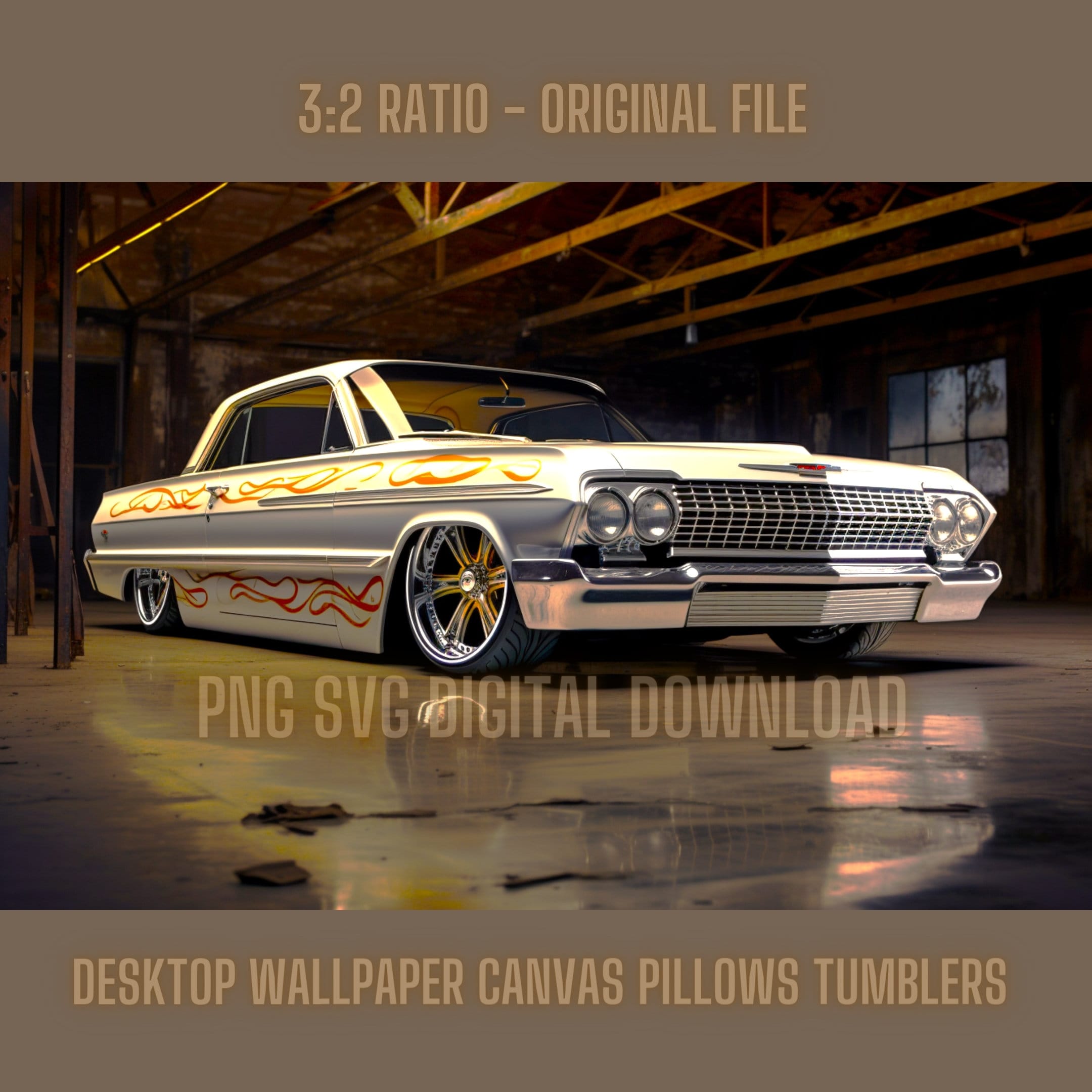 64 Impala Lowrider PNG, Man Cave Decor (digital Download) - Etsy