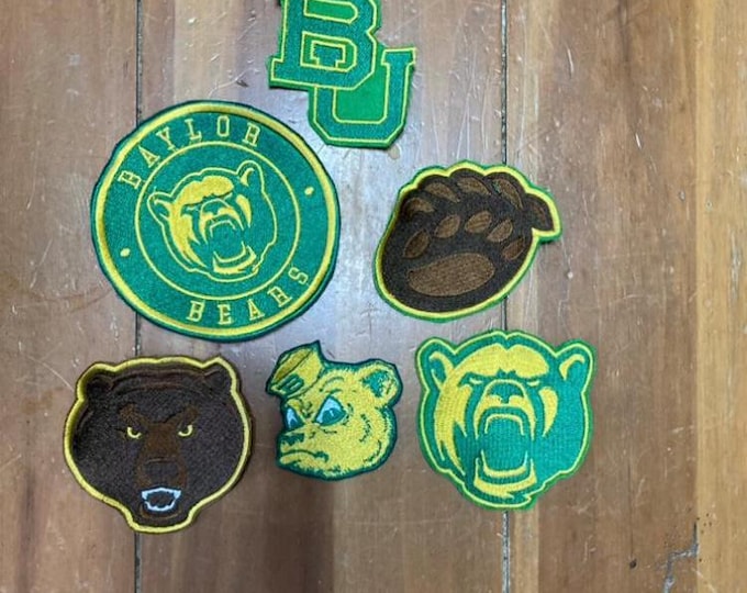Baylor Bears Collegiate Iron On Embroidered Patch