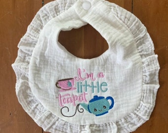 Nursery Rhyme Embroidered Baby Bibs