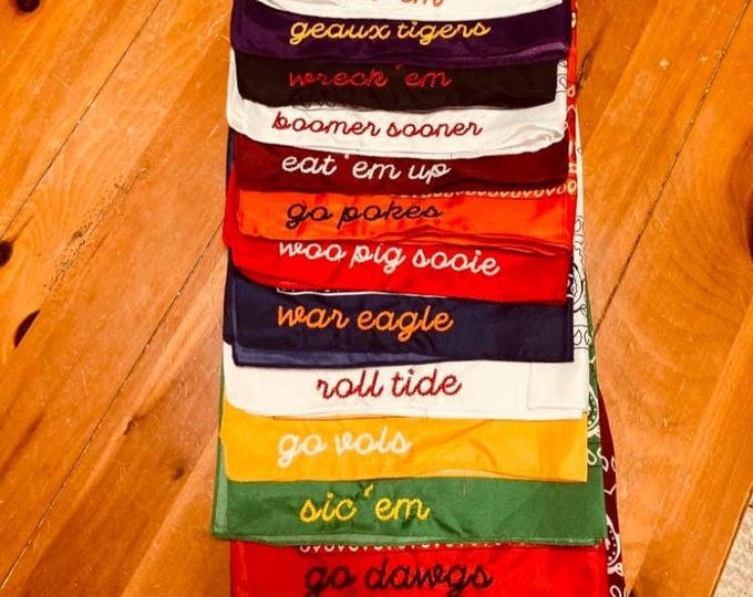 Collegiate Gameday Embroidered Bandana
