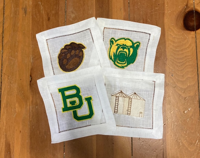 Baylor University Embroidered Cocktail Napkins