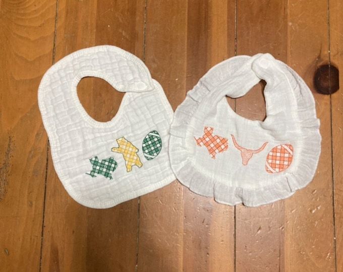 Collegiate Embroidered Baby Bibs