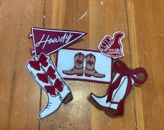 Texas A&M Aggies Collegiate Iron On Embroidered Patch