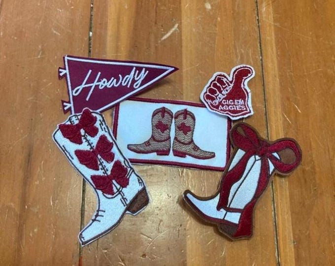 Texas A&M Aggies Collegiate Iron On Embroidered Patch