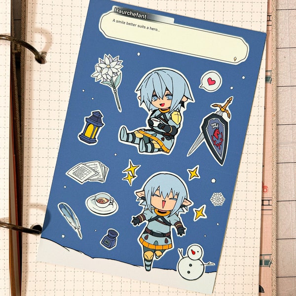 Sticker - FFXIV Haurchefant Greystone Themed Sticker Sheet