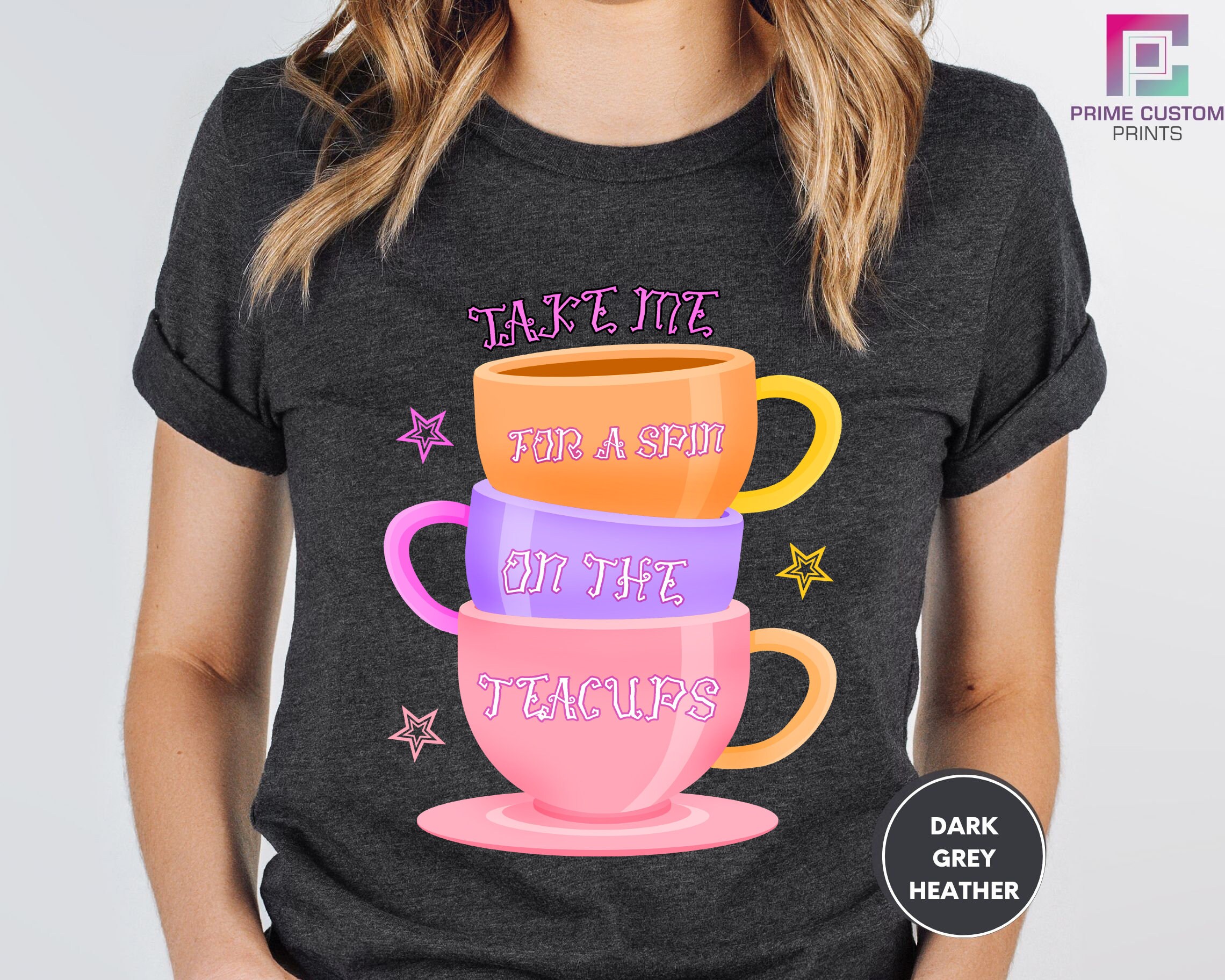 Take Me for A Spin on the Teacups Tshirt, Spinning Teacup Shirt, Alice in Wonderland, Mad Tea