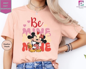 Mickey Minnie Be Mine Valentine Shirt, Cute Couple Mouse Shirt, Happy Valentine's Day 2026 Shirt, Disney Couple Shirt