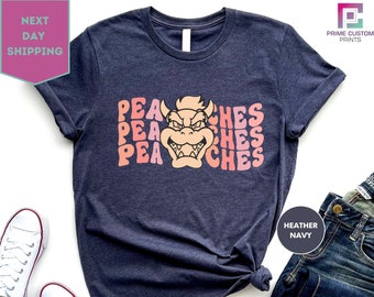 Peaches Shirt, Princess Peach Shirt, Princess Peach Mario Shirt Feeling Peachy Shirt, Super Mario Birthday Gift Tee