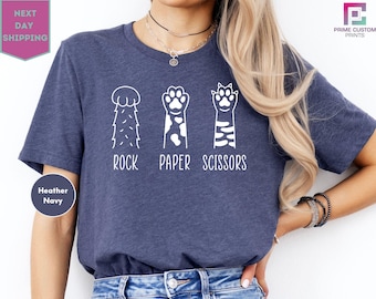 Rock Paper Scissors Shirt, Razor Tipped Murder Mittens Tee, Funny Cat Shirt, Cat Owner T-Shirt, Animal Lover Shirt