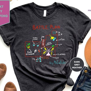 T-shirts Home Alone Battle Plan-kaart, grappig Home Alone-shirt, Kevin Battle Plan-kaartshirt, familiekerst