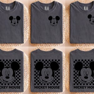 Mickey Classic Retro Disney Shirt, Vintage Mickey Tee, Mickey Mouse Shirt, Unisex Family Vacation Outfit, Customizable Double Side Shirt image 1