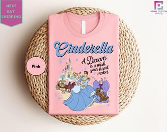 Retro Disney Princess Cinderella And Prince Charming Shirt, A Dream Is Wish Your Heart Makes T-shirt, The Magic Kingdom