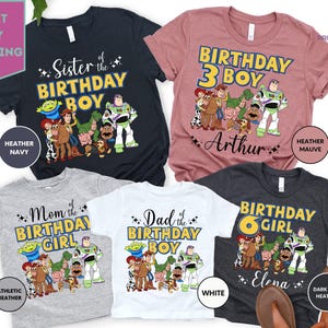Custom Toy Story Birthday Shirt, Mom Of The Birthday Boy Sweater, Dad Of The Birthday Boy Tee, Disney Family Birthday