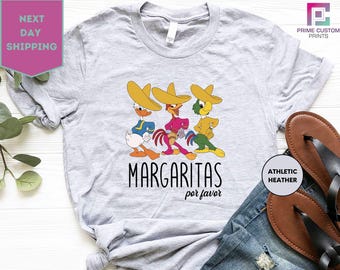 Vintage Disney Margarita shirt, Funny Margaritas Por Favor, Margaritas Epcot Shirt, The Three Caballeros Shirt