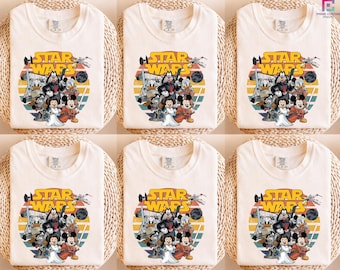 Retro Disney Star Wars Mickey And Friends Shirt, Mickey Han Solo T-shirt, Magic Kingdom Shirt, Disneyland Family Trip