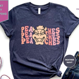 Peaches Shirt, Princess Peach Shirt, Princess Peach Mario Shirt Feeling Peachy Shirt, Super Mario Birthday Gift Tee