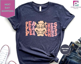 Peaches Shirt, Princess Peach Shirt, Princess Peach Mario Shirt Feeling Peachy Shirt, Super Mario Birthday Gift Tee