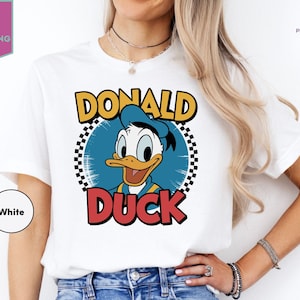 Vintage shirt van Donald Duck est 1934, Donald grafisch T-shirt, Disney Trip-shirt, Disneyland-shirt, Disney-vakantieshirt