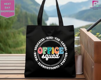 Office Squad Bag, Custom Front Office Lady Bag, School Secretary Bag, Office Staff Bag, Staff Gift, Office Team Gift