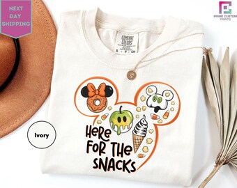 Here for the Treats Shirt, Vintage Disney Halloween Snacks Shirt, Disney Spooky Season Tee, Epcot Party Shirt, Disney Halloween