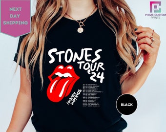 The Rolling Stones Hackney Diamonds Tour 2024 Schedule List Shirt, Hackney Diamonds Tour Shirt, Rolling Stones Shirt