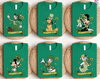 Mickey Minnie And Pluto St. Patricks Day T-shirt, Disney World St. Patricks Day Shirt, Disney St. Patricks Day Family