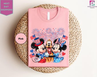 Comfort Colors Mickey and Friends 4th Of July Shirt, Funny Disney 4th Of July Shirt, Disney World Shirt, Mickey Tee