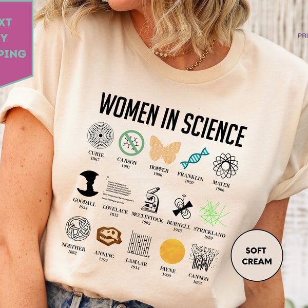 Woman In Science T-Shirt, Women In Stem Shirt, Girl Scientist Tee Shirt, Scientist Gift Shirt, Gift for Scientist Tee