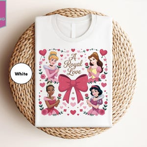 Retro shirt Disney prinses, shirt aquarel prinses, T-shirt Disney reis, Disney prinses, cadeau Disneyworld prinses