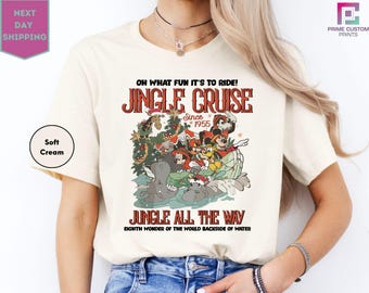 Vintage Jungle Cruise Ride Backside Of Water Christmas shirt, Jingle Cruise Mickey & friends Disneyland Family Christmas