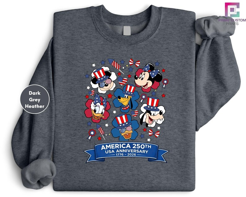 Mickey and Friends 4th July 2026 Shirt, Disney Independence Day Tee, Disneyland Family, Walt Disney World T-shirt image 3