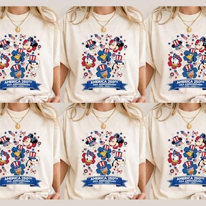 Mickey and Friends 4th July 2026 Shirt, Disney Independence Day Tee, Disneyland Family, Walt Disney World T-shirt image 1